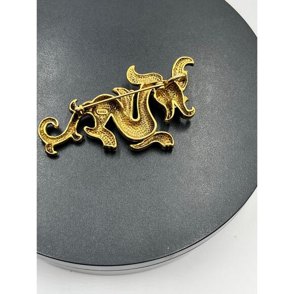 MMA Chinese Dragon Brooch Pin Pendant Metropolitan Museum of Art 1970s Vintage - Picture 5 of 8